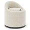 Vanity Barrel Chair 360° Swivel with Upholstered Seat and Storage